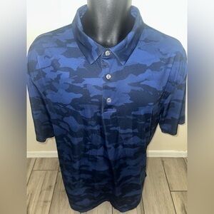 Men’s used polo golf performance shirt Ben Hogan size XL blue black